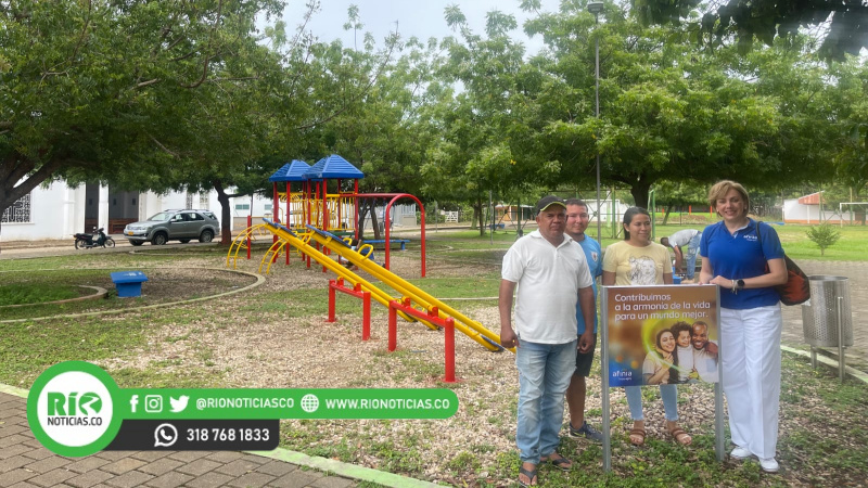 Photo of Con la adecuación de un parque en el corregimiento Santa Lucía de Montería, Afinia beneficia a más de 590 familias